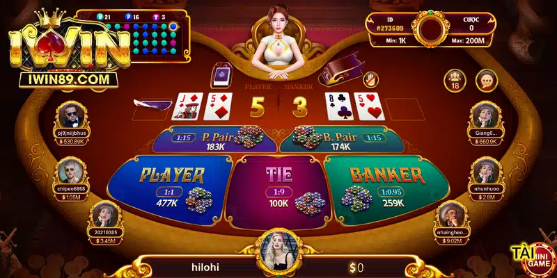 Hướng dẫn cách chơi baccarat Iwin cơ bản nhất